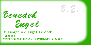 benedek engel business card